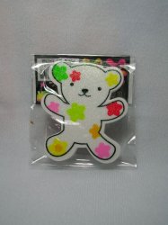 Thumbnail of Bear Shape with Flower Eraser #1 (S0369) 