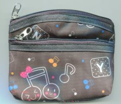 Thumbnail of Black Music Note Coin Purse Bag #1 (A0699) 