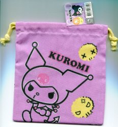 Thumbnail of Sanrio Kuromi Cotton Drawstring Bag #11 (A0723) 