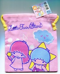 Thumbnail of Sanrio Little Twin Stars Cotton Drawstring Bag #11 (A0724) 