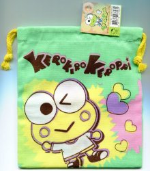 Thumbnail of Sanrio Keroppi Cotton Drawstring Bag #11 (A0725) 