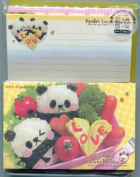 Thumbnail of Japan Kamio Panda's Lunch Box Letter Set (L0537)
