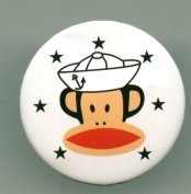 Thumbnail of Monkey Paul Frank 4.5cm Pin Badge Button #004 (B0024)