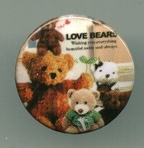 Thumbnail of Bear 3cm Pin Badge Button #001 (B0066)