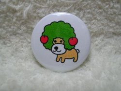 Thumbnail of San-X Afro Ken Dog Pin Badge Button #002