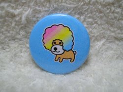 Thumbnail of San-X Afro Ken Dog Pin Badge Button #003
