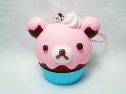 Thumbnail of San-X Rilakkuma Relax Bear Dessert Soft Plastic Mascot Phone Strap #4 (E1441) 