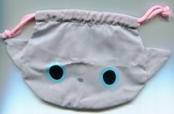 Thumbnail of San-X Kutsushita Nyanko Cat Die Cut Drawstring Bag #2 (AD0131) 