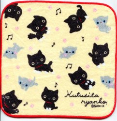 Thumbnail of San-X Kutsushita Nyanko Cat Face Towel Wash Cloth #8 (T0827) 