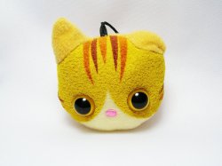 Thumbnail of Cat Head Plush Mascot Phone Strap #1 (E1453)