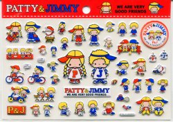 Thumbnail of Sanrio Patty & Jimmy Sponge Sticker Sheet #1 (I1097) 