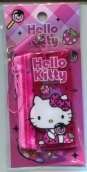 Thumbnail of Sanrio Hello Kitty Mini Mesh Bag Mascot Phone Strap #1 (E1487) 