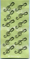 Thumbnail of Cute 12 Pcs Die Cut Paper Clip Set #4 (Music Note) (PC0121)