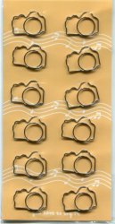 Thumbnail of Cute 12 Pcs Die Cut Paper Clip Set #5 (Camera) (PC0122)