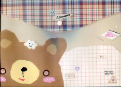 Thumbnail of Checker Animal A4 Plastic File Folder Bag #2 (Bear) 
