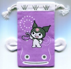 Thumbnail of Sanrio Kuromi Catfish Cotton Drawstring Bag #1 (AD0144)  