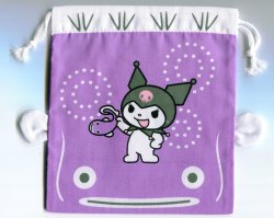 Thumbnail of Sanrio Kuromi Catfish Cotton Drawstring Bag #2 (AD0150) 