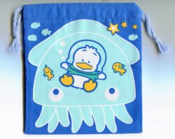 Thumbnail of Sanrio Pekkle Squid Cotton Drawstring Bag #2 (AD0152)  
