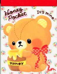 Thumbnail of Pool Cool Honey Pocket Bear 2 Design Mini Memo Pad #1 (M1016) 