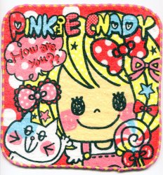 Thumbnail of Q-Lia Pinkle Candy Girl Cat Face Towel Wash Cloth #1 (T0834) 
