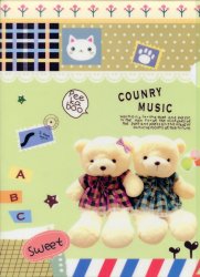 Thumbnail of Colorful Bear Couple A4 Plastic File Folder #4