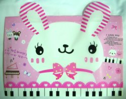 Thumbnail of Colorful Happy Animal Die Cut A4 Plastic File Folder Bag #1 (Rabbit)