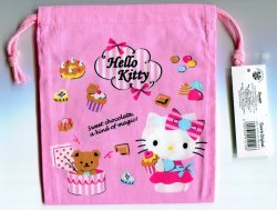 Thumbnail of Sanrio Hello Kitty Cotton Drawstring Bag #18 (AD0159)