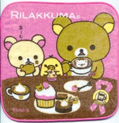 Thumbnail of San-X Rilakkuma Relax Bear Face Towel Wash Cloth #77 (T0849)