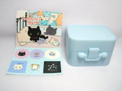 Thumbnail of San-X Kutsushita Nyanko Cat 6 Stamps and Case Set #1 (SS0079)  