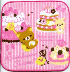 Thumbnail of San-X Rilakkuma Relax Bear Face Towel Wash Cloth #81 (T0860)