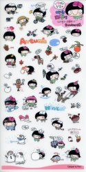 Thumbnail of Korea Big Eye Girl Deco Sticker Sheet #2 (I1234) 