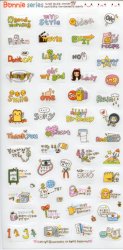 Thumbnail of Korea Bonnie Girl Deco Sticker Sheet #4 (I1242) 