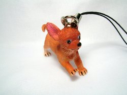 Thumbnail of  Dog Figure Miniature Plastic Mascot Phone Strap #5 (E1557)