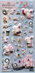 Thumbnail of San-X Sentimental Circus Sponge Sticker Sheet #1 (I1287)