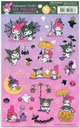 Thumbnail of Sanrio My Melody and Kuromi Halloween Sticker Sheet #1 (I0629) 