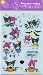 Thumbnail of Sanrio My Melody and Kuromi Halloween Tattoo Sticker Sheet #1 (I0636) 