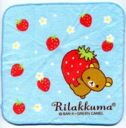 Thumbnail of San-X Rilakkuma Relax Bear Face Towel Wash Cloth #42 (T0578) 