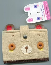 Thumbnail of Korea Animal Plush 8 Pockets Card Holder #2 (Bear) (SH0008)