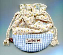 Thumbnail of Free Style Checker Cotton Drawstring Bag #2 (AD0010) 