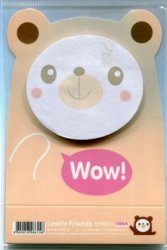 Thumbnail of Animal Face Post-it Note Sticky Note Series 1 #7 (Bear) (MP0009) 