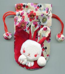Thumbnail of Japanese Style Rabbit Drawstring Bag #5 (AD0022) 