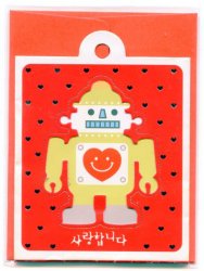 Thumbnail of Mini Greeting Card Series 1 #05 (Robot with Heart) (LC0005) 