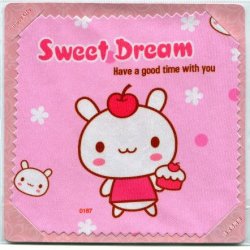 Thumbnail of Sweet Dream Rabbit Microfiber Eyeglasses Cleaning Cloth #1 (EC0016)