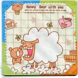 Thumbnail of Bear and Sheep Microfiber Eyeglasses Cleaning Cloth #1 (EC0019)