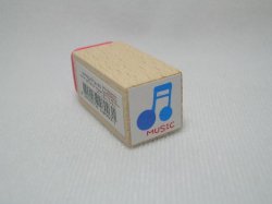 Thumbnail of Korea Young Friends Small Wood Rubber Stamp #07 (Music) (SS0013)