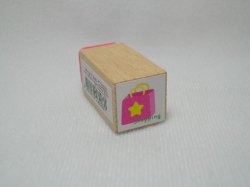 Thumbnail of Korea Young Friends Small Wood Rubber Stamp #08 (Shopping Bag) (SS0014)
