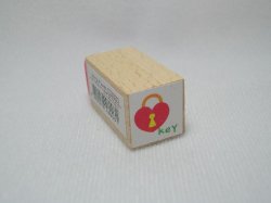 Thumbnail of Korea Young Friends Small Wood Rubber Stamp #15 (Key Lock) (SS0021)