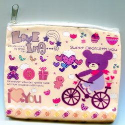 Thumbnail of Bear Riding Bicycle Coin Purse Bag #1 (AC0028) 