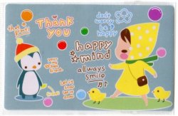 Thumbnail of Korea Card Sticker Part 1 #05 (Thank You Girl Penguin Chicken) (IC0005)