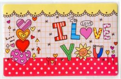 Thumbnail of Korea Card Sticker Part 1 #07 (I Love You Flower Heart) (IC0007)